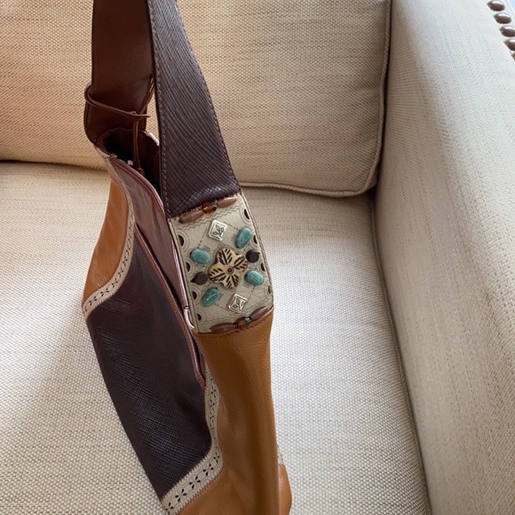 BRIGHTON vintage leather shoulderbag - Picture 2 of 9